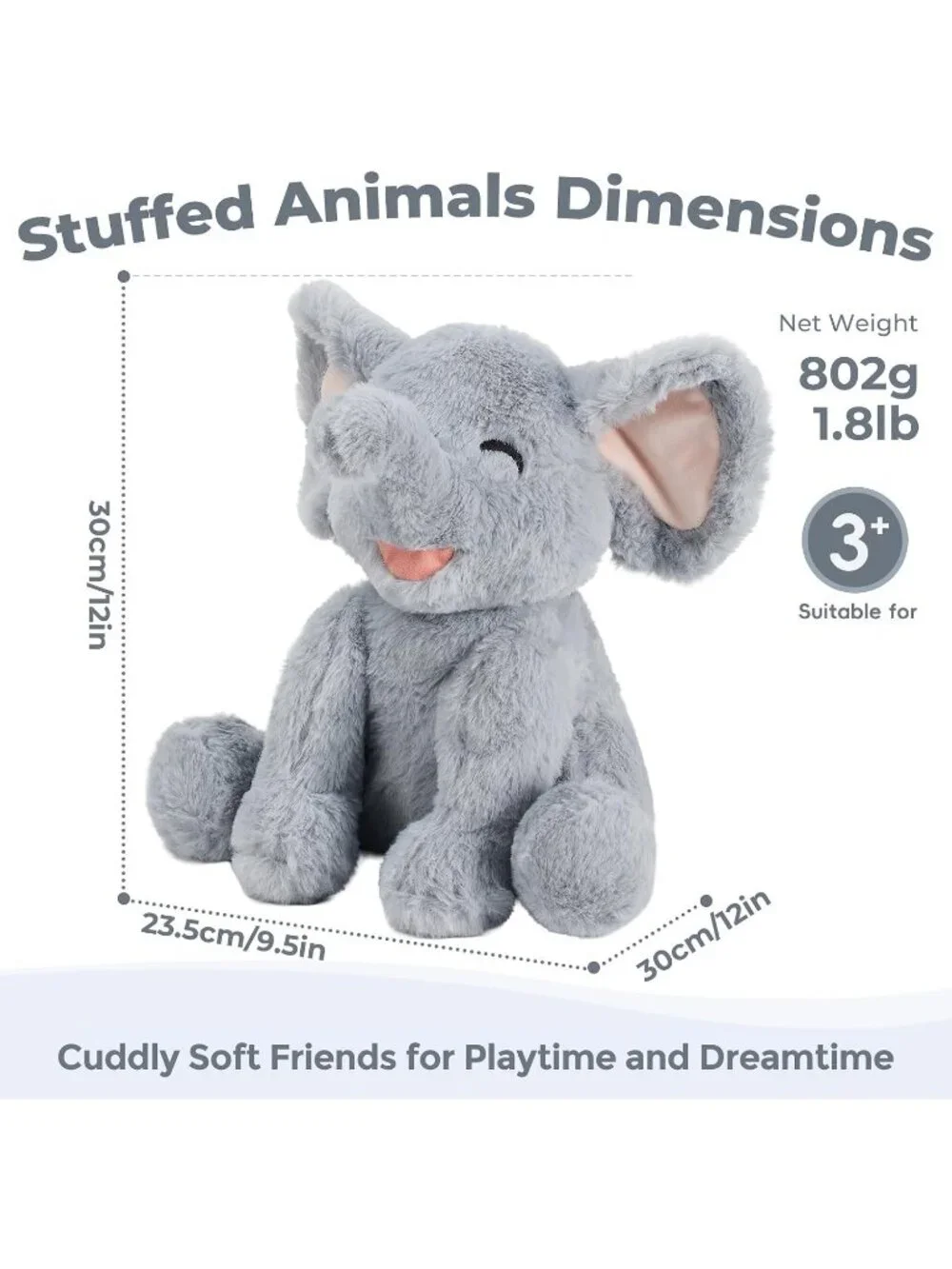 Elephant Weighted Plush Lavender Scented Microwavable Heating Pad Cozy Toy
